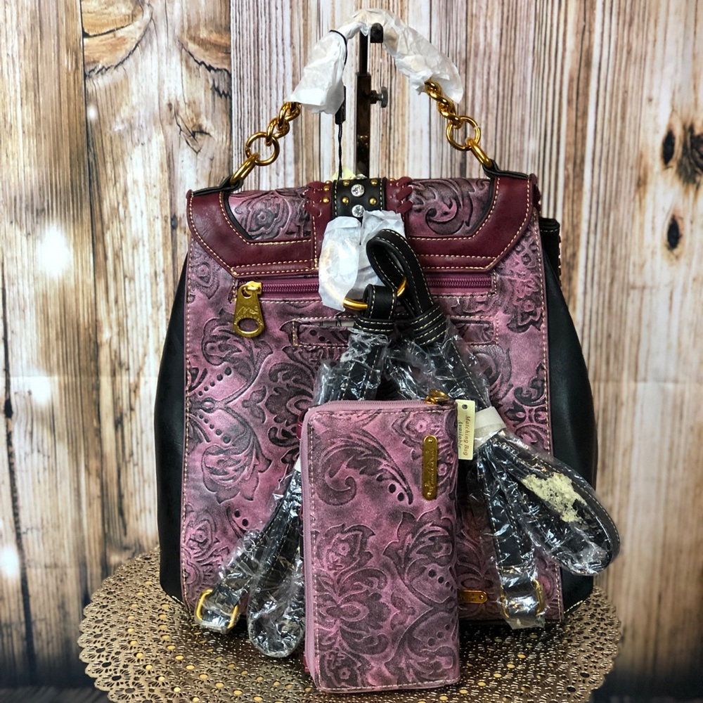 Montana West Buckle Collection Backpack+ Wallet - Picture 2 of 7